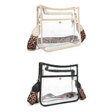 Clear Tote Bag Leopard Strap Messenger Bag