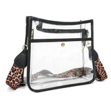 Clear Tote Bag Leopard Strap Messenger Bag