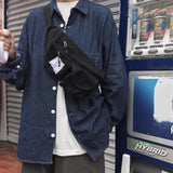 Harajuku Style Street Waist Bag Canvas Chest Bag