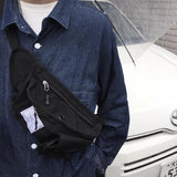 Harajuku Style Street Waist Bag Canvas Chest Bag
