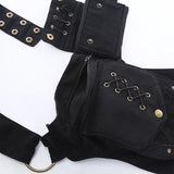 Men's Punk Waist Bag Chest Mobile Phone Bag Outdoor Sports Diagonal Bag