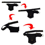 Men's Punk Waist Bag Chest Mobile Phone Bag Outdoor Sports Diagonal Bag