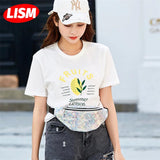 Multicolored Sequins Waist Bag Girl Shoulder Fanny Pack