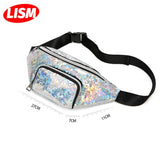 Women's Laser Waist Bag Colorful Slim Shoulder Fanny Pack