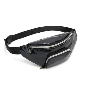 Women's Laser Waist Bag Colorful Slim Shoulder Fanny Pack