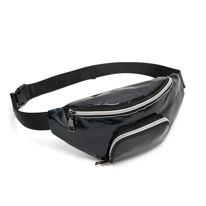 Women's Laser Waist Bag Colorful Slim Shoulder Fanny Pack