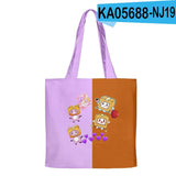 Funny Box Hip Hop Handbags Canvas Tote Bag 3D Print Shopping Reusable Shoulder S