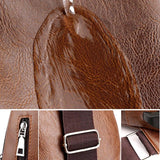 Vintage Leather Chest Bag for Men Crossbody Shoulder Business Sling
