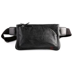 Men Waist Bag Fanny Pack PU Leather Bag Belt Purse Small Purse