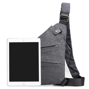 Men's Crossbody Chest Bag Waist Bag Headphone Messenger