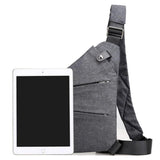 Men's Crossbody Chest Bag Waist Bag Headphone Messenger