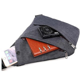 Men's Crossbody Chest Bag Waist Bag Headphone Messenger