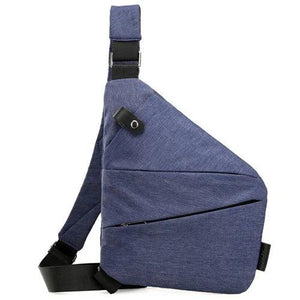 Men's Crossbody Chest Bag Waist Bag Headphone Messenger