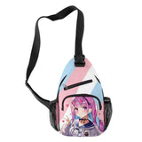 HOLOLIVE Minato Aqua 3D Print Chest Bag Waterproof Crossbody Shoulder Bag