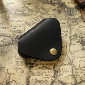 Retro Leather USB Data Cable Storage Clip