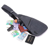 Men's Nylon Messenger Bag Travel Chest Bag