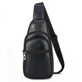 Men's Sports Chest Bag Crossbody Black/Brown XZ-100