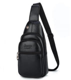 Men's Sports Chest Bag Crossbody Black/Brown XZ-100