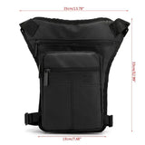 Men Nylon Motorcycle Hip Belt Waist Fanny Pack Riding Travel Shoulder Crossbody