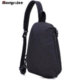 Men's Large Capacity Messenger Bag Canvas Chest Bag Crossbody Travel Flap 885