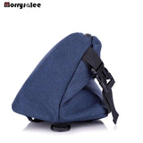 Men's Large Capacity Messenger Bag Canvas Chest Bag Crossbody Travel Flap 885