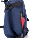 Men's Large Capacity Messenger Bag Canvas Chest Bag Crossbody Travel Flap 885