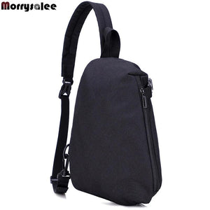 Men's Large Capacity Messenger Bag Canvas Chest Bag Crossbody Travel Flap 885