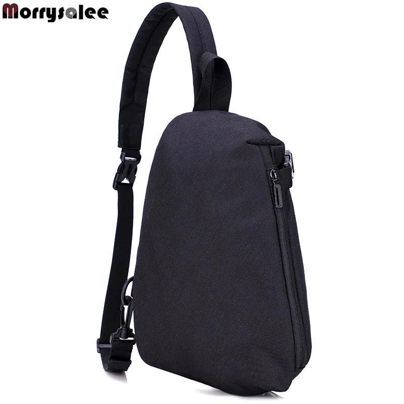 Men's Large Capacity Messenger Bag Canvas Chest Bag Crossbody Travel Flap 885