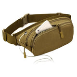 Men Nylon Waterproof Sling Chest Fanny Pack Waist Bag Travel Military