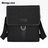 Men's Leather Messenger Bag Business Cross Body Briefcase