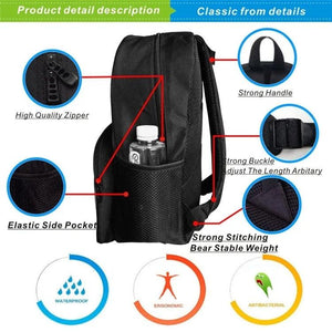 The Weeknd 16 Inch School Backpack Student Boys Girls School Bags