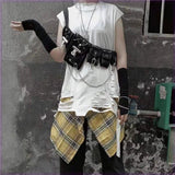 Tactical Waist Bag Streetwear Crossbody Pack Chest Bags 5 Pockets