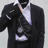 Tactical Waist Bag Streetwear Crossbody Pack Chest Bags 5 Pockets