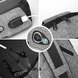 Men Chest Bags Multi-functional Crossbody Bag USB Charging Messenger Bag