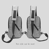 Men Chest Bags Multi-functional Crossbody Bag USB Charging Messenger Bag