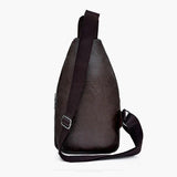 PU Leather Shoulder Messenger Bag with Headphone Port Waterproof Crossbody