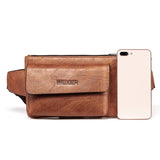 Men's Retro Waist Bag Multifunctional Leisure Sports Single Shoulder Messenger B