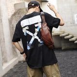 Men's Waist Bag PU Retro Messenger Mobile Phone Bag