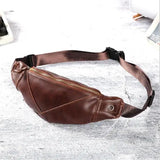 Men's Waist Bag PU Retro Messenger Mobile Phone Bag