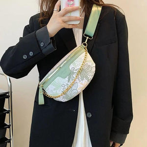 11 Inch Chest Bag, Pu Breast Bag, Chest Pack for Short Trip