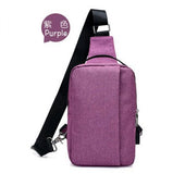 Men's Chest Bag Canvas Crossbody Leisure Bag