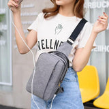 Men's Chest Bag Canvas Crossbody Leisure Bag