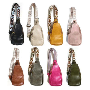 Vintage Messenger Bag Shoulder Sling Chest Pack Bag Retro Adjustable Strap