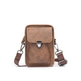 Men's Leather Single Shoulder Bag Outdoor Leisure Mini Waist Bag