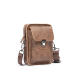 Men's Leather Single Shoulder Bag Outdoor Leisure Mini Waist Bag