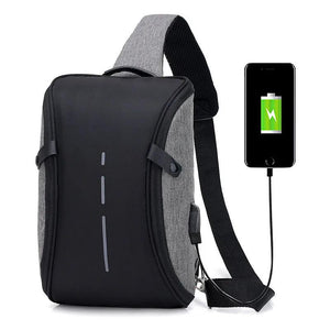 Summer Men's Chest Bag USB Charging Leisure Multi-function Small Bag