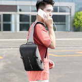 Summer Men's Chest Bag USB Charging Leisure Multi-function Small Bag
