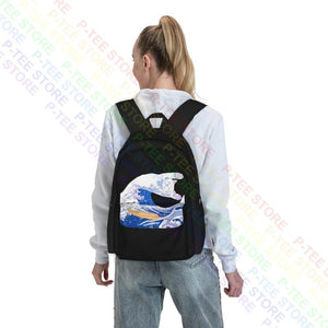 Personalised School Sport Bag - Rip Cat Dip Great Wave 01 Backpack
