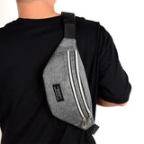 Spring Men's Waist Bag Large Capacity Three Pockets Waterproof Cloth