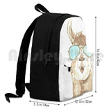 Llama Aviator Watercolor Hiking Backpack Sports Bag